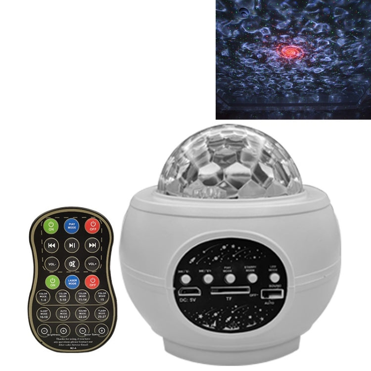 M2 8W Weihnachts-Sternenhimmel-Laserprojektion Stimmungslicht Rotierender Sternen-Dynamischer Wasserwellenmuster Schlaflicht, USB, Batterie