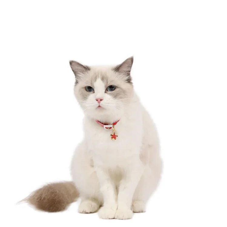 Verstellbares Haustierhalsband mit Blumen- und Glöckchenmotiv für Katzen und Hunde, Größe S (17–32 cm)