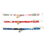 Verstellbares Haustierhalsband mit Blumen- und Glöckchenmotiv für Katzen und Hunde, Größe S (17–32 cm)