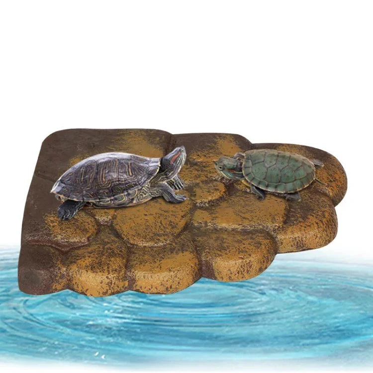Große Wasserschildkröte Sonnenterrasse Schwimmende Insel Kalziumergänzung Sonnenrücken Kletterplattform, Groß