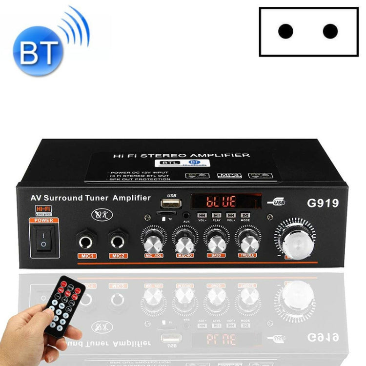 G919 Smart Digital Leistungsverstärker mit integriertem Bluetooth / USB / SD / FM Mini-Leistungsverstärker, EU-Stecker