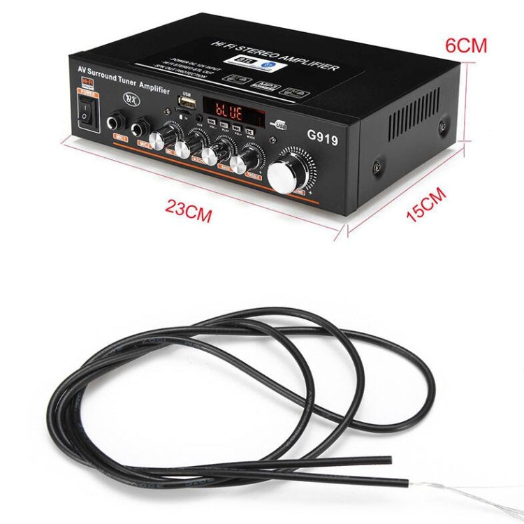 G919 Smart Digital Leistungsverstärker mit integriertem Bluetooth / USB / SD / FM Mini-Leistungsverstärker, EU-Stecker