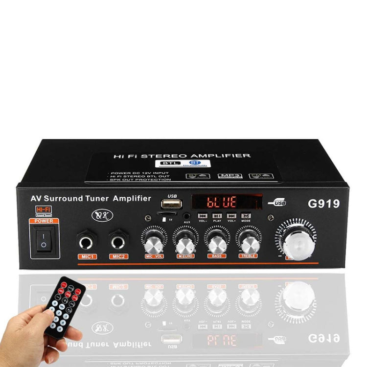 G919 Smart Digital Leistungsverstärker mit integriertem Bluetooth / USB / SD / FM Mini-Leistungsverstärker, EU-Stecker