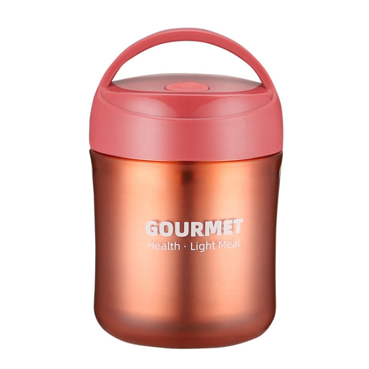GOURMET Isolierbecher aus Edelstahl, doppelwandiger Isolier-Suppenbecher, Rot, Gelb, Blau