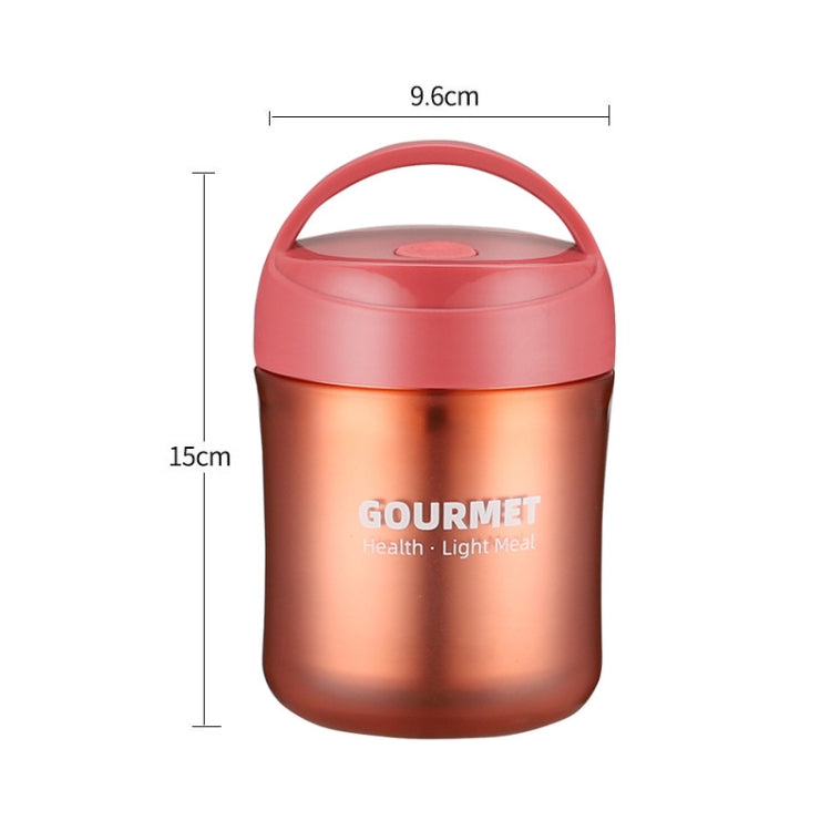 GOURMET Isolierbecher aus Edelstahl, doppelwandiger Isolier-Suppenbecher, Rot, Gelb, Blau