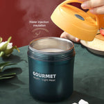 GOURMET Isolierbecher aus Edelstahl, doppelwandiger Isolier-Suppenbecher, Rot, Gelb, Blau