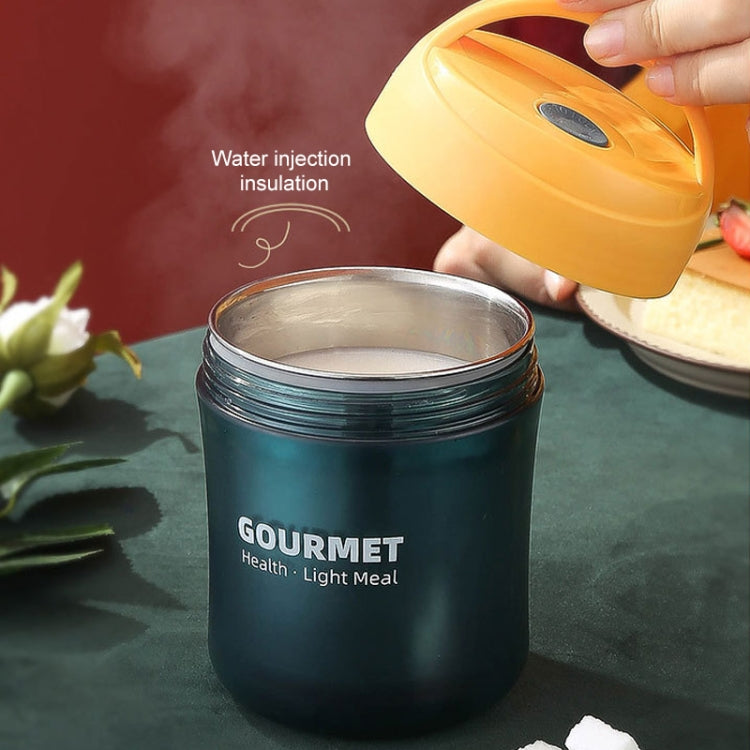 GOURMET Isolierbecher aus Edelstahl, doppelwandiger Isolier-Suppenbecher, Rot, Gelb, Blau