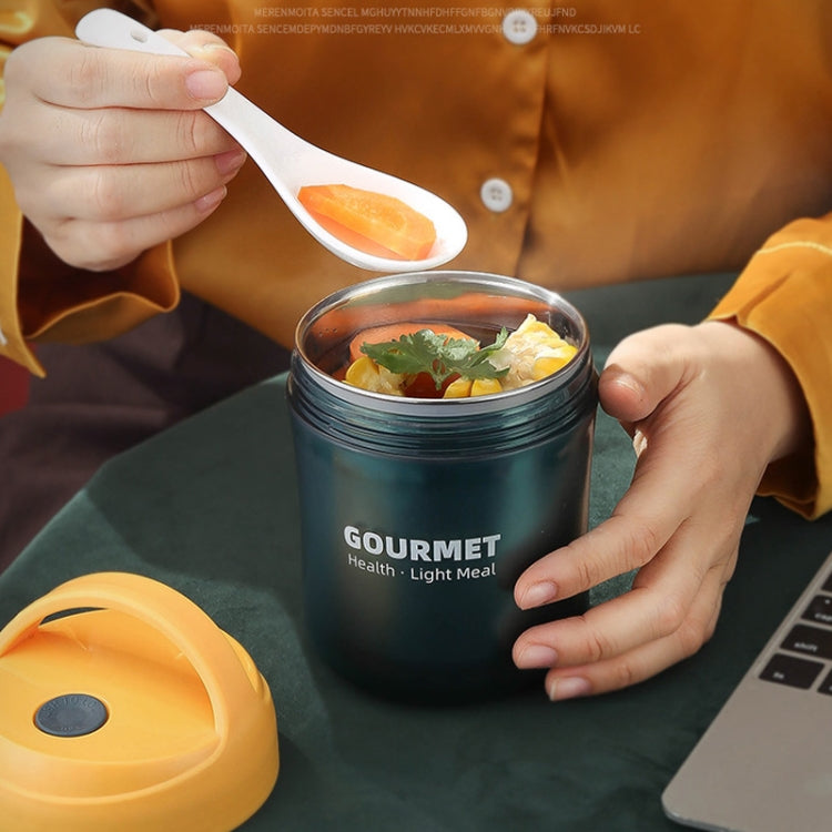 GOURMET Isolierbecher aus Edelstahl, doppelwandiger Isolier-Suppenbecher, Rot, Gelb, Blau