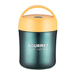 GOURMET Isolierbecher aus Edelstahl, doppelwandiger Isolier-Suppenbecher, Rot, Gelb, Blau