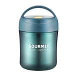 GOURMET Isolierbecher aus Edelstahl, doppelwandiger Isolier-Suppenbecher, Rot, Gelb, Blau