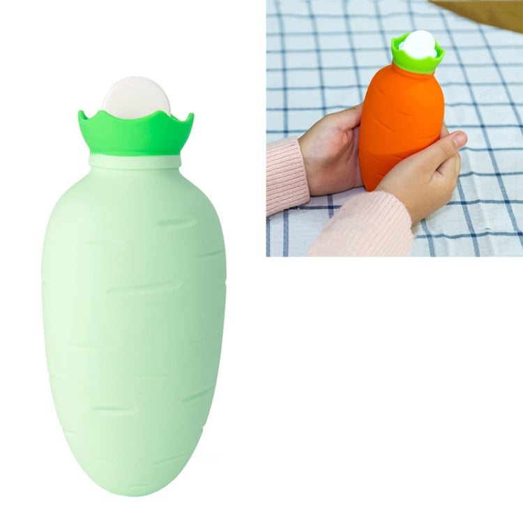 Karottenförmiger Silikon-Wärmflaschenbeutel zum Einfüllen von Wasser, winterfest, auslaufsicher und explosionsgeschützt, Handwärmer, Orange, Weiß-Pink, Weiß-Grün, Hellgrün