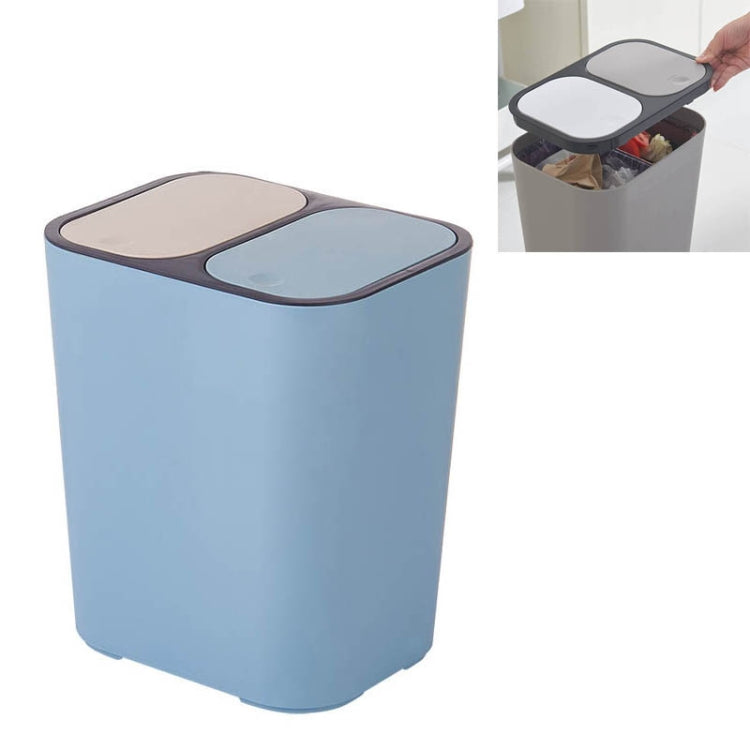 Mülleimer zur Trocken- und Nassmülltrennung, für Zuhause, Küche, Papierkorb, Blau, Weiß, Grau, Beige