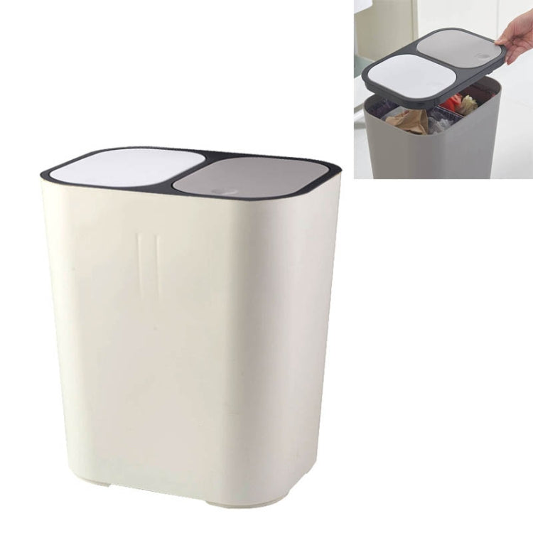 Mülleimer zur Trocken- und Nassmülltrennung, für Zuhause, Küche, Papierkorb, Blau, Weiß, Grau, Beige