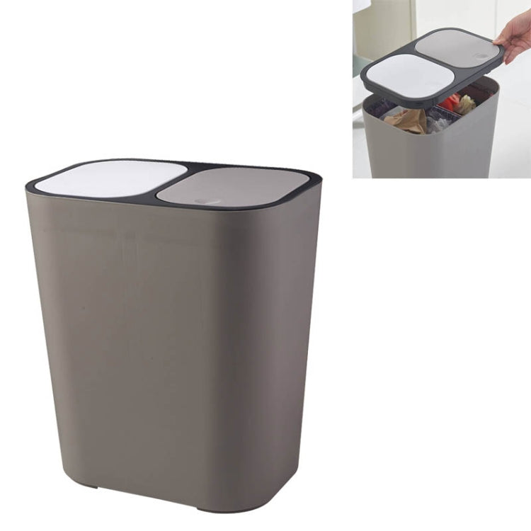 Mülleimer zur Trocken- und Nassmülltrennung, für Zuhause, Küche, Papierkorb, Blau, Weiß, Grau, Beige