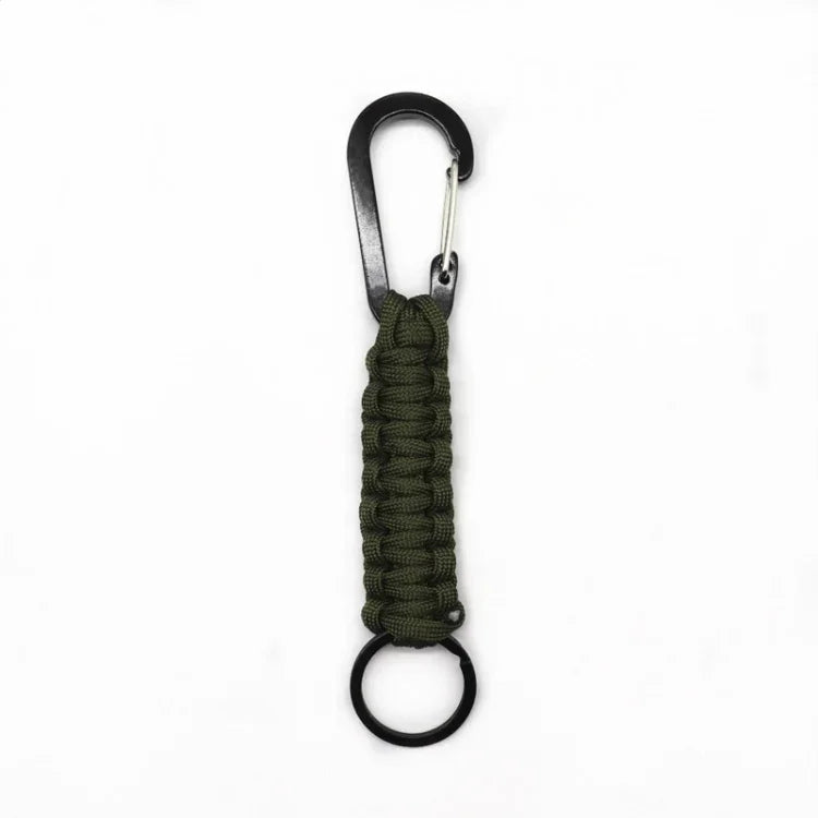 Multifunktionaler Outdoor-Nylon-Seil-Karabiner-Schlüsselanhänger, Nylon-Seil (Armeegrün), Nylon-Seil (Schwarz), Nylon-Seil (Braun), Nylon-Seil (Dunkelblau)