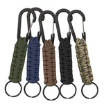 Multifunktionaler Outdoor-Nylon-Seil-Karabiner-Schlüsselanhänger, Nylon-Seil (Armeegrün), Nylon-Seil (Schwarz), Nylon-Seil (Braun), Nylon-Seil (Dunkelblau)
