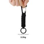 Multifunktionaler Outdoor-Nylon-Seil-Karabiner-Schlüsselanhänger, Nylon-Seil (Armeegrün), Nylon-Seil (Schwarz), Nylon-Seil (Braun), Nylon-Seil (Dunkelblau)