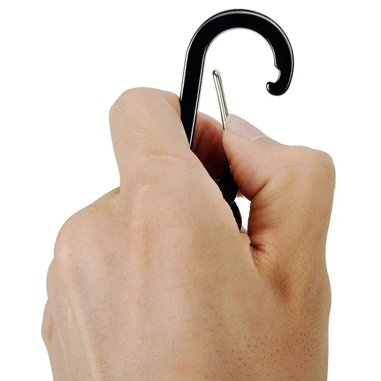 Multifunktionaler Outdoor-Nylon-Seil-Karabiner-Schlüsselanhänger, Nylon-Seil (Armeegrün), Nylon-Seil (Schwarz), Nylon-Seil (Braun), Nylon-Seil (Dunkelblau)