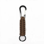 Multifunktionaler Outdoor-Nylon-Seil-Karabiner-Schlüsselanhänger, Nylon-Seil (Armeegrün), Nylon-Seil (Schwarz), Nylon-Seil (Braun), Nylon-Seil (Dunkelblau)
