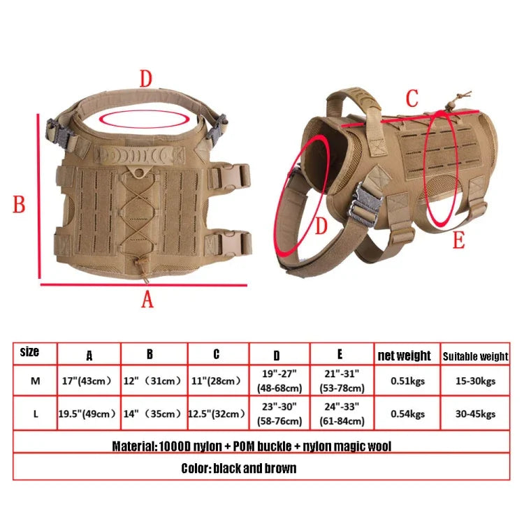 Trainingsweste für Hunde, Outdoor-Ausrüstung, Haustierbekleidung, M, L