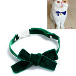 Samt-Schleife, verstellbares Halsband für Katzen, Hunde und Kaninchen, Größe S (17–30 cm), mit Glöckchen