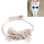 Samt-Schleife, verstellbares Halsband für Katzen, Hunde und Kaninchen, Größe S (17–30 cm), mit Glöckchen