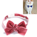 Samt-Schleife, verstellbares Halsband für Katzen, Hunde und Kaninchen, Größe S (17–30 cm), mit Glöckchen