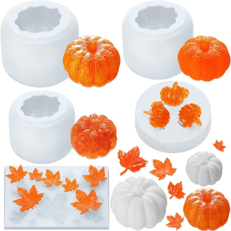 Halloween Dreidimensionale Kürbiskuchen DIY Duftkerzen-Silikonform, SW-36, SW-37, SW-45, SW-46, SW-47, ZW-57, ZW-109