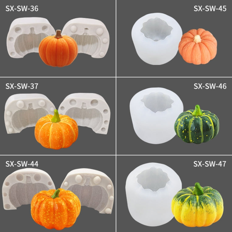 Halloween Dreidimensionale Kürbiskuchen DIY Duftkerzen-Silikonform, SW-36, SW-37, SW-45, SW-46, SW-47, ZW-57, ZW-109