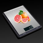 Edelstahl Küchenwaage Haushalt Lebensmittel Elektronische Waage, 5kg/1g, 10kg/1g