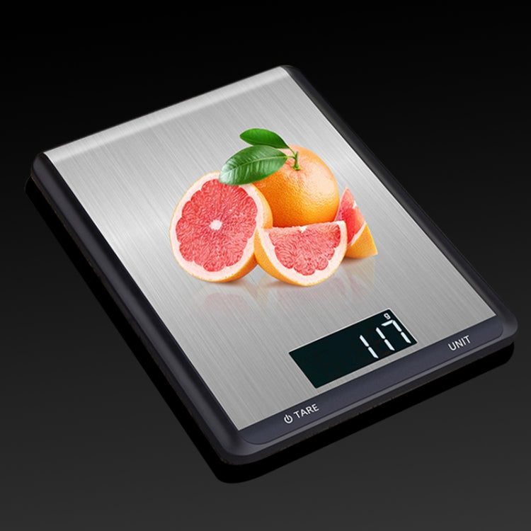 Edelstahl Küchenwaage Haushalt Lebensmittel Elektronische Waage, 5kg/1g, 10kg/1g