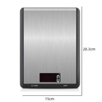 Edelstahl Küchenwaage Haushalt Lebensmittel Elektronische Waage, 5kg/1g, 10kg/1g