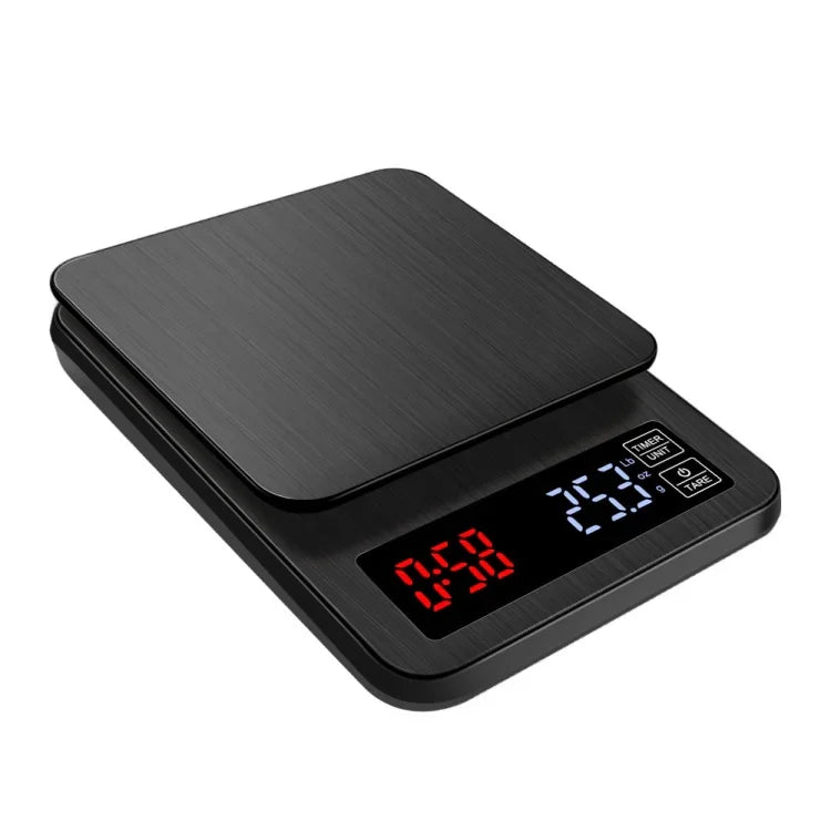 Haushalts-Kaffeewaage mit USB-Ladefunktion, intelligente Küchenwaage mit Timer, 3kg/0,1g, 5kg/0,1g, 10kg/1g
