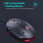 iMICE T91 8-Tasten 7200DPI USB-Kabelgebundene Gaming-Maus mit Beleuchtung, Kabellänge: 1,8 m