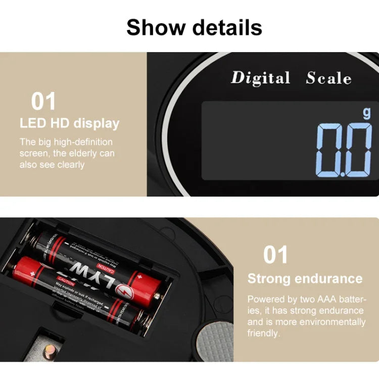 Home Kitchen Elektronische Waage Hochpräzise Edelstahl Schmuckwaage, gesäumt 5kg/1g, ungesäumt 5kg/1g, gesäumt 3kg/0.1g, ungesäumt 3kg/0.1g, gesäumt 5kg/0.1g, ungesäumt 5kg/0.1g