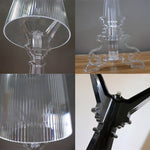 LED Bettlampe Schlafzimmer Wohnzimmer Acryl Tischlampe Nachttischlampe Lampenschirm Tischlicht Nacht, Schwarz, Transparent