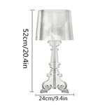 LED Bettlampe Schlafzimmer Wohnzimmer Acryl Tischlampe Nachttischlampe Lampenschirm Tischlicht Nacht, Schwarz, Transparent