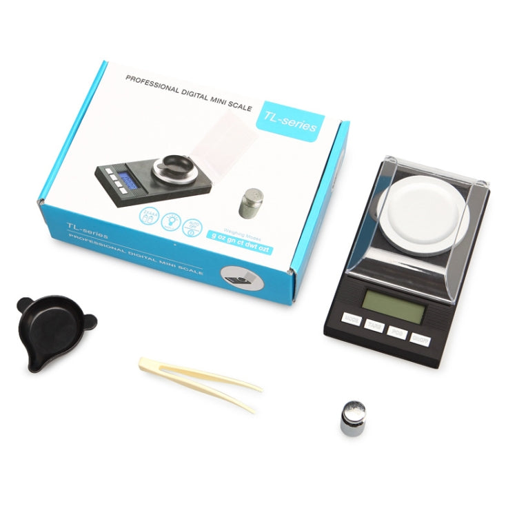 Hochpräzise tragbare Schmuckwaage Mini-Elektronikwaage Präzisions-Karatwaage, 10g/0,001g, 20g/0,001g, 50g/0,001g, 100g/0,001g