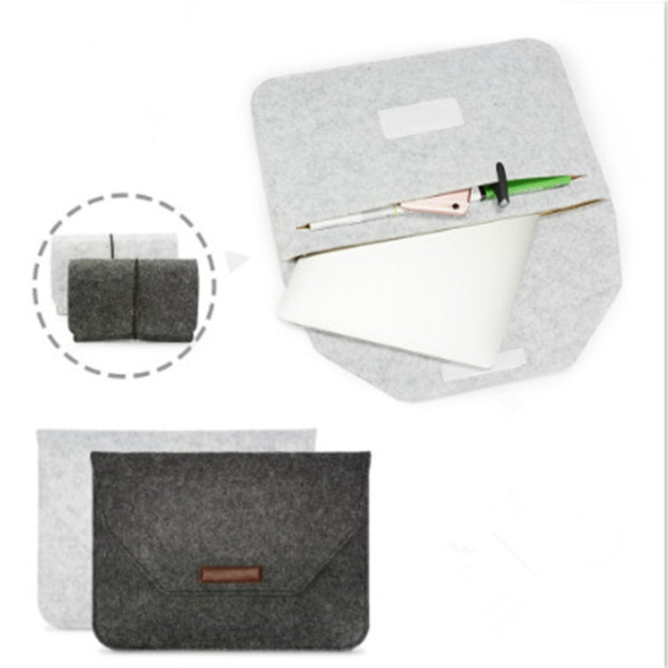 Tragbare luftdurchlässige Filz-Hülle für MacBook Laptop, mit Strom-Aufbewahrungstasche, 11 Zoll, 12 Zoll, 13 Zoll, 15 Zoll