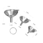 3-in-1 Edelstahl-Trichter Mini-Trichter Öltrichter Weintrichter Integriertes Flüssigkeitsspender-Set, Öltrichter