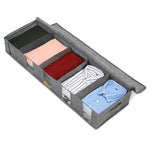 Vliesstoff-Bettaufbewahrungsbox, faltbare Steppdecken-Kleider-Aufbewahrungstasche, staub- und feuchtigkeitsdicht, 97x33x15cm