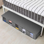 Vliesstoff-Bettaufbewahrungsbox, faltbare Steppdecken-Kleider-Aufbewahrungstasche, staub- und feuchtigkeitsdicht, 97x33x15cm