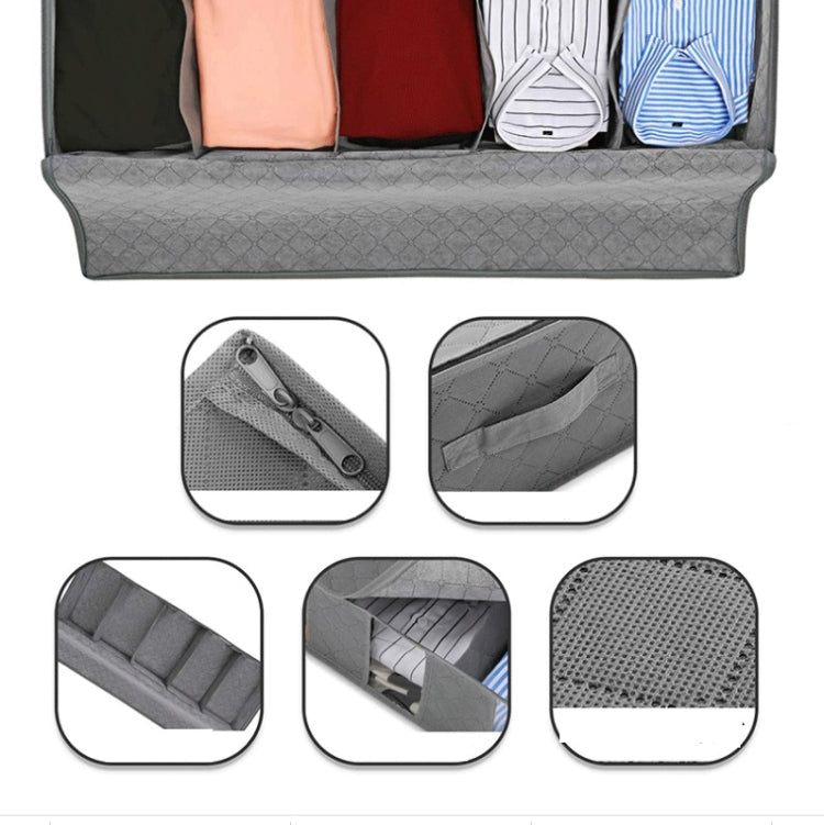 Vliesstoff-Bettaufbewahrungsbox, faltbare Steppdecken-Kleider-Aufbewahrungstasche, staub- und feuchtigkeitsdicht, 97x33x15cm