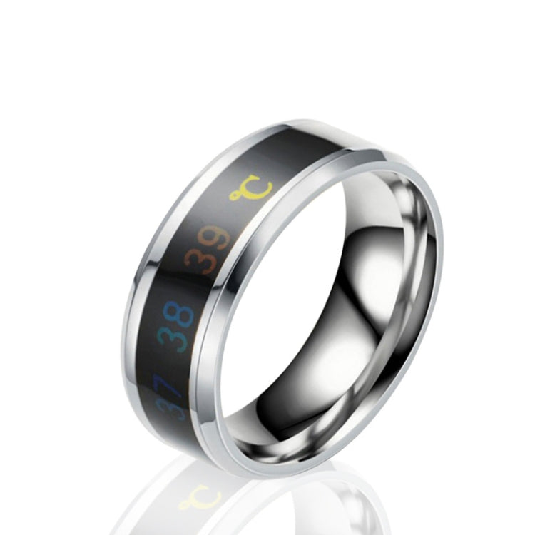 Smarter Temperaturring aus Edelstahl, personalisierte Temperaturanzeige, Partnerring, 6, 7, 8, 9, 10, 11, 12, 13