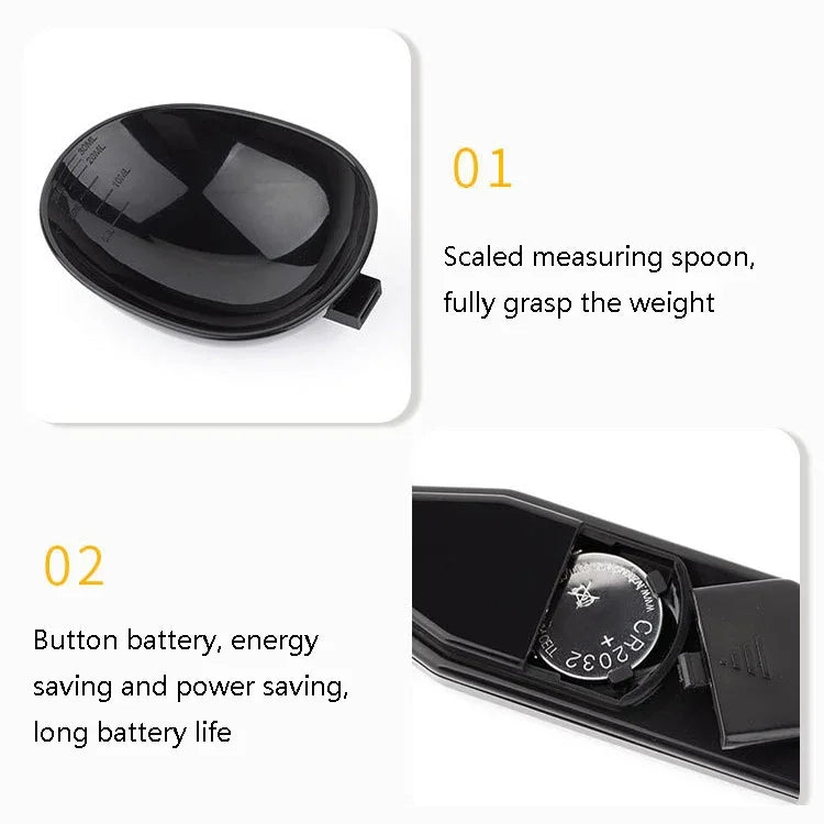 Elektronischer Messlöffel ABS, Löffel-Wiege-Messwerkzeug, Spezifikation: 500g/0.1g, 500g/0.1g ABS Weiß, 500g/0.1g ABS Schwarz
