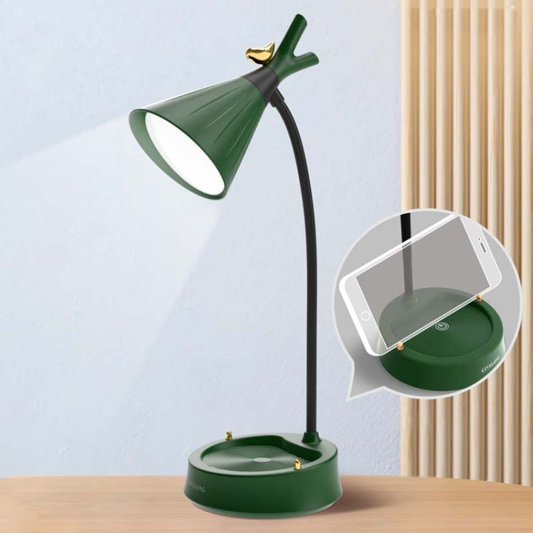 GIVELONG Waldvogel LED Touch USB Tischlampe mit Handyhalter Schlafzimmer Nachttischlampe, GL361-1 Rot, GL361-2 Gelb, GL361-3 Blau, GL361-4 Grün, GL362-1 Pink, GL362-2 Gelb, GL362-3 Blau, GL362-4 Grün, GL363-1 Rot, GL363-2 Gelb