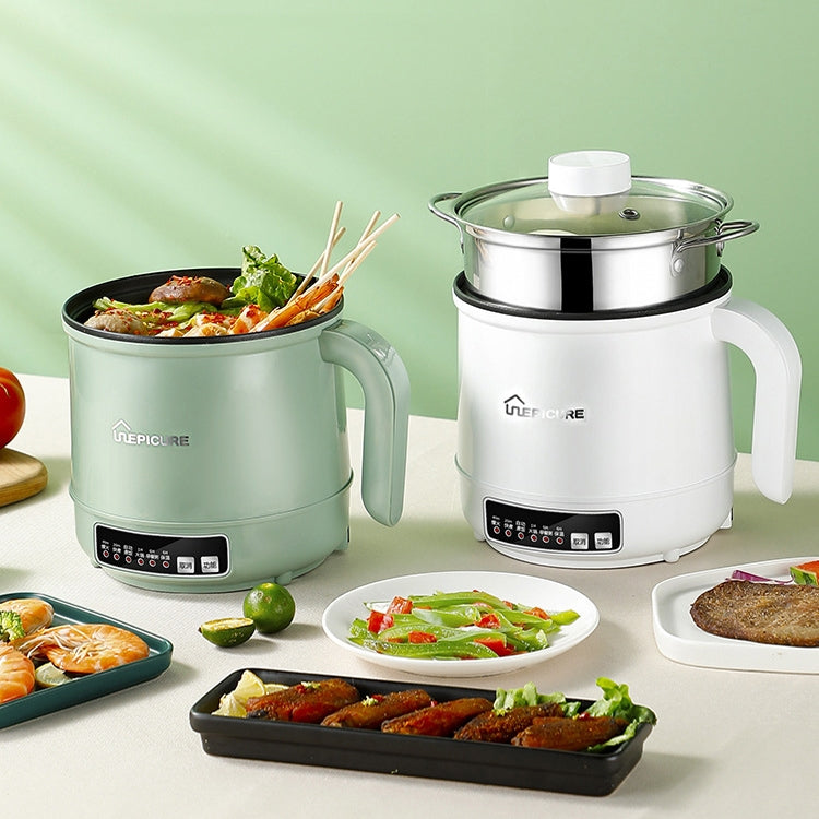 Multifunktionaler Elektro-Kocher, Mini Studentenwohnheim Kochtopf, Reis kochen, Braten, Antihaft-Topf, 110V US Stecker, Weiß Manuell Einzeltopf, Weiß Manuell mit Dämpfgitter, Weiß Smart Einzeltopf, Weiß Smart mit Dämpfgitter, Grün Manuell Einzeltopf ...