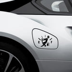 10 Pcs Funny Car Sticker Pull Fuel Tank Pointer To Full Hellaflush Reflective Vinyl Car Sticker Decal, Male Black