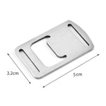 20 Stück Flaschenöffner aus Edelstahl, Karten-Flaschenöffner für Outdoor-Rucksäcke, Gurtbandschnalle, Schlüsselband-Flaschenöffner, 20 Stück Karte