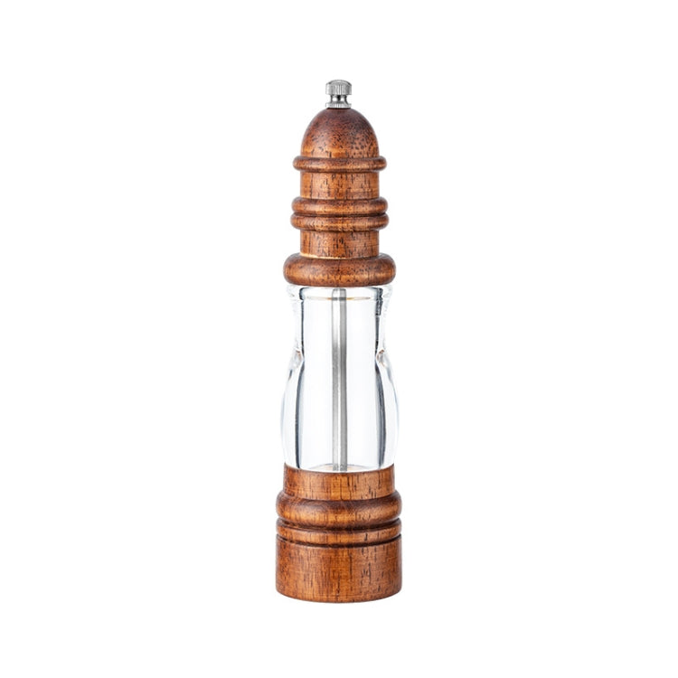 Pfeffermühle in Holz-Leuchtturmform, manuelles Meersalz-Mahlwerkzeug für den Haushalt, Stil 2